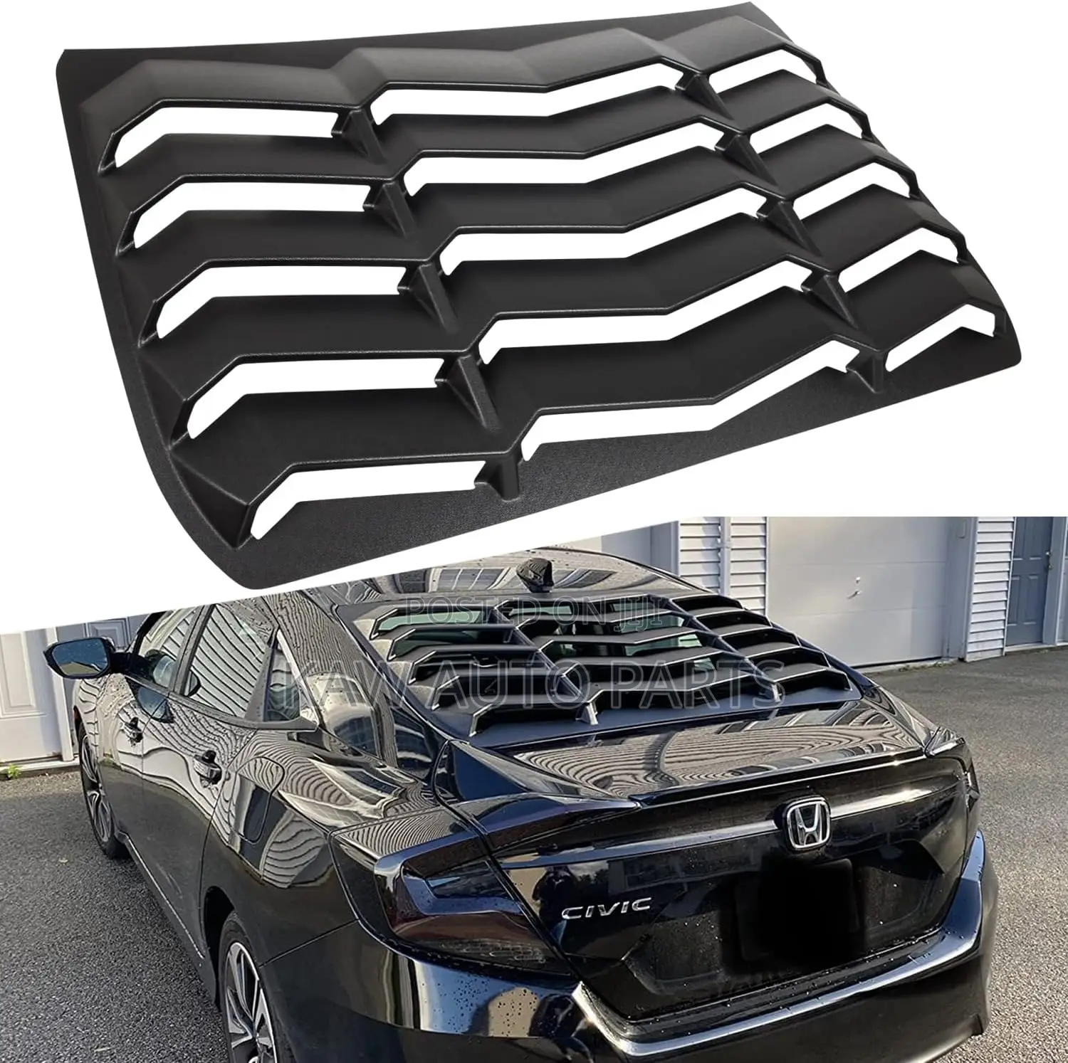 2016,2017,2018,2019,2020,2021 Rear Glass Louver for Honda Civic