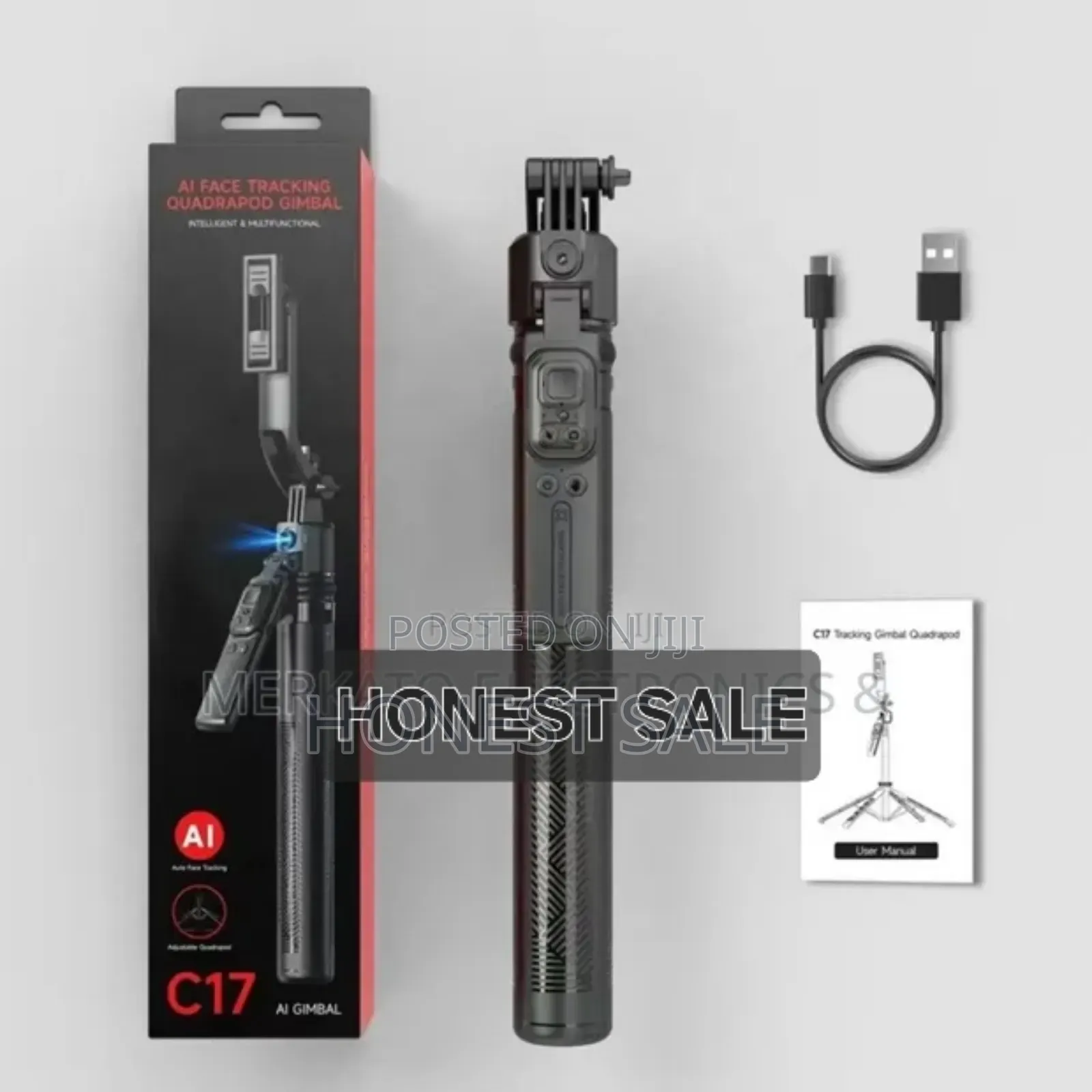 C17 Ai Auto Face Tracking Adjustable Guadrapod Gimbal