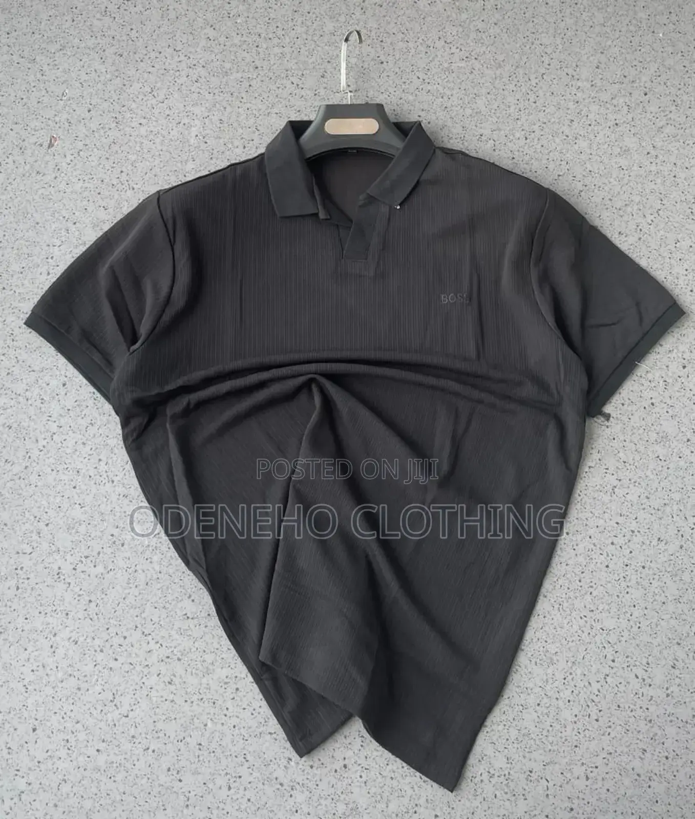 Plain Black Lacoste Club T Shirts