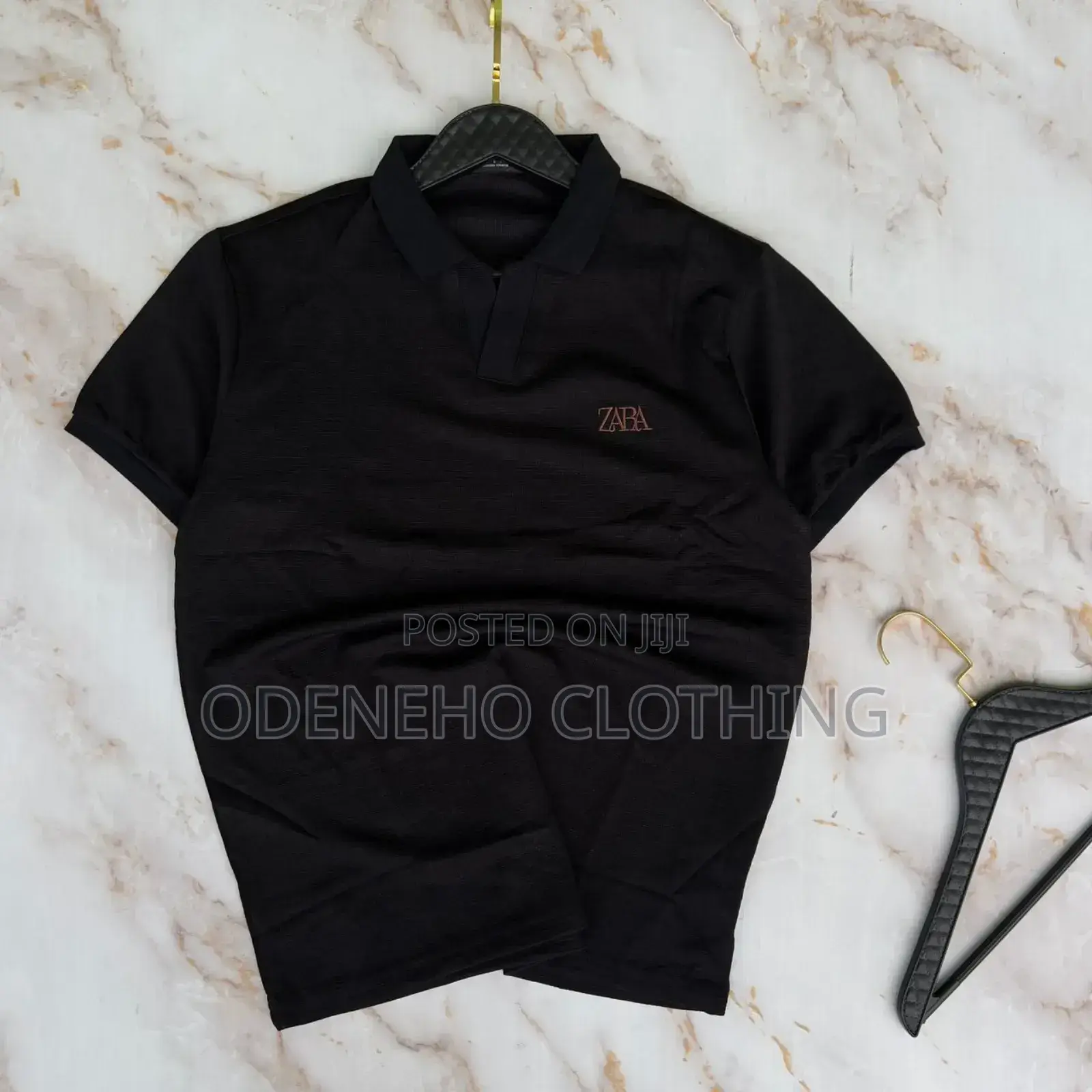 Plain Black Lacoste Club T Shirts