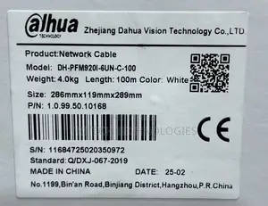 Dahua Utp Cable 100m Pure Copper Pfm920-6un-C-100