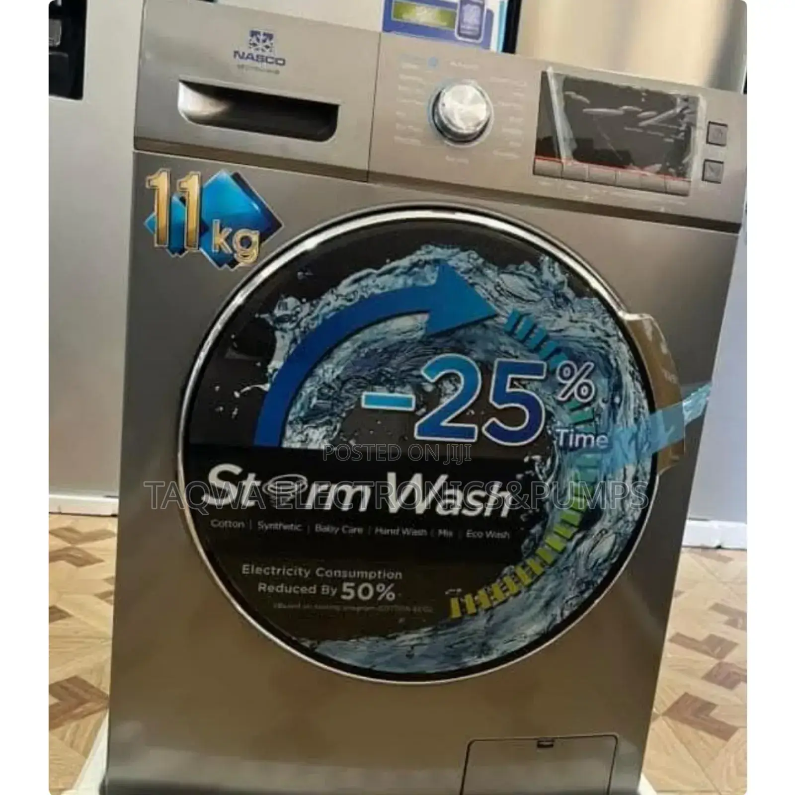 Elegant Nasco 11.0kg Front Load Washing Machine