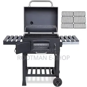 Cosmogrill Outdoor Smoker Charcoal BBQ With Cast Iron Grills