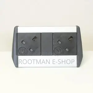 Black Desk Mounted Power Pack 2 X Power Sockets