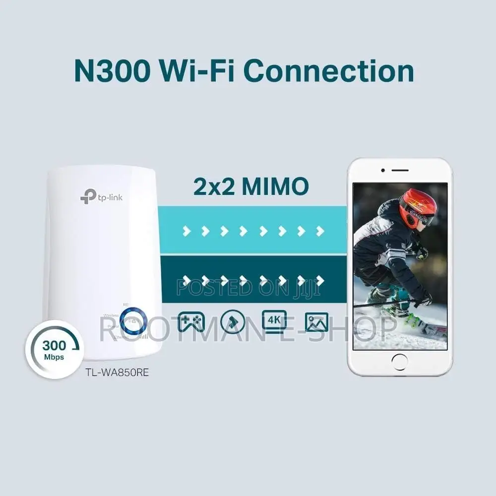 Tp-Link Tl-Wa850re N300mbps Wifi Extender Booster, Eth Port
