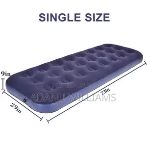 Modern Twin Size Flocking Air Bed With Pump