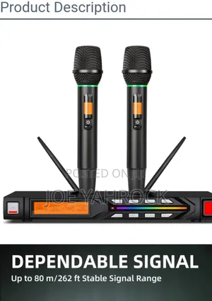 Original 2 In 1 Uhf Cordless/Wireless Mic 100m