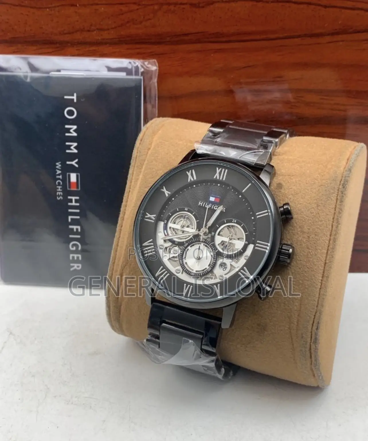 Tommy Hilfiger Black Chain Strap
