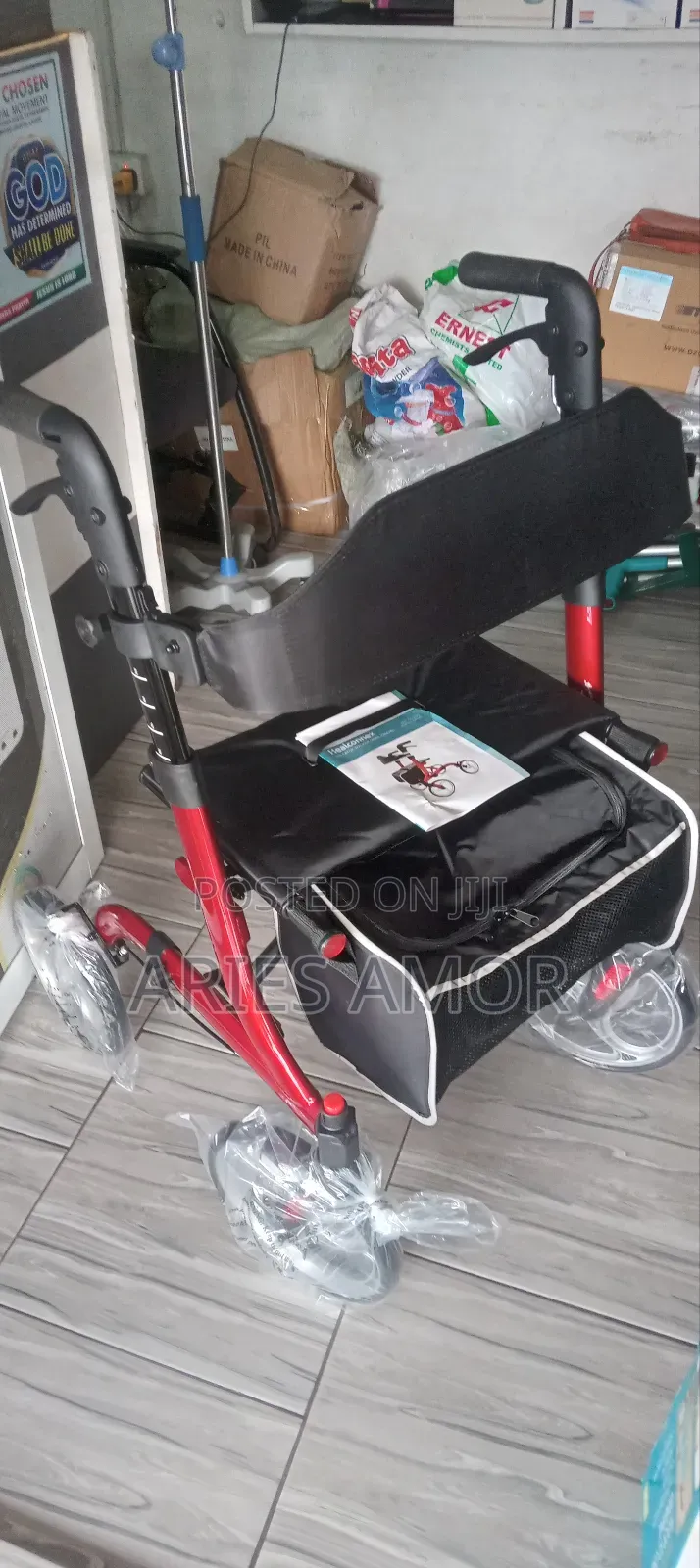 Walker Rollator Standard With Wheels and Bag