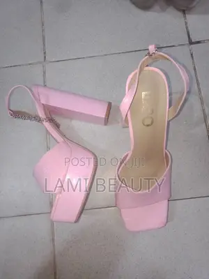 Pink Block Heels Sandals