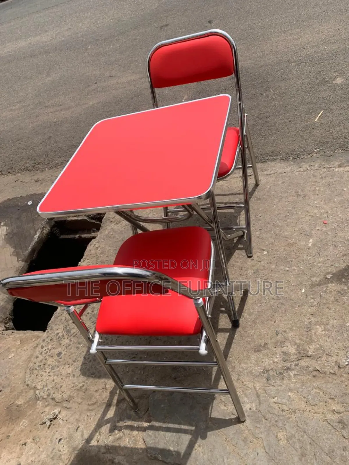 Quality Foldable Table With Two Matching Chairs