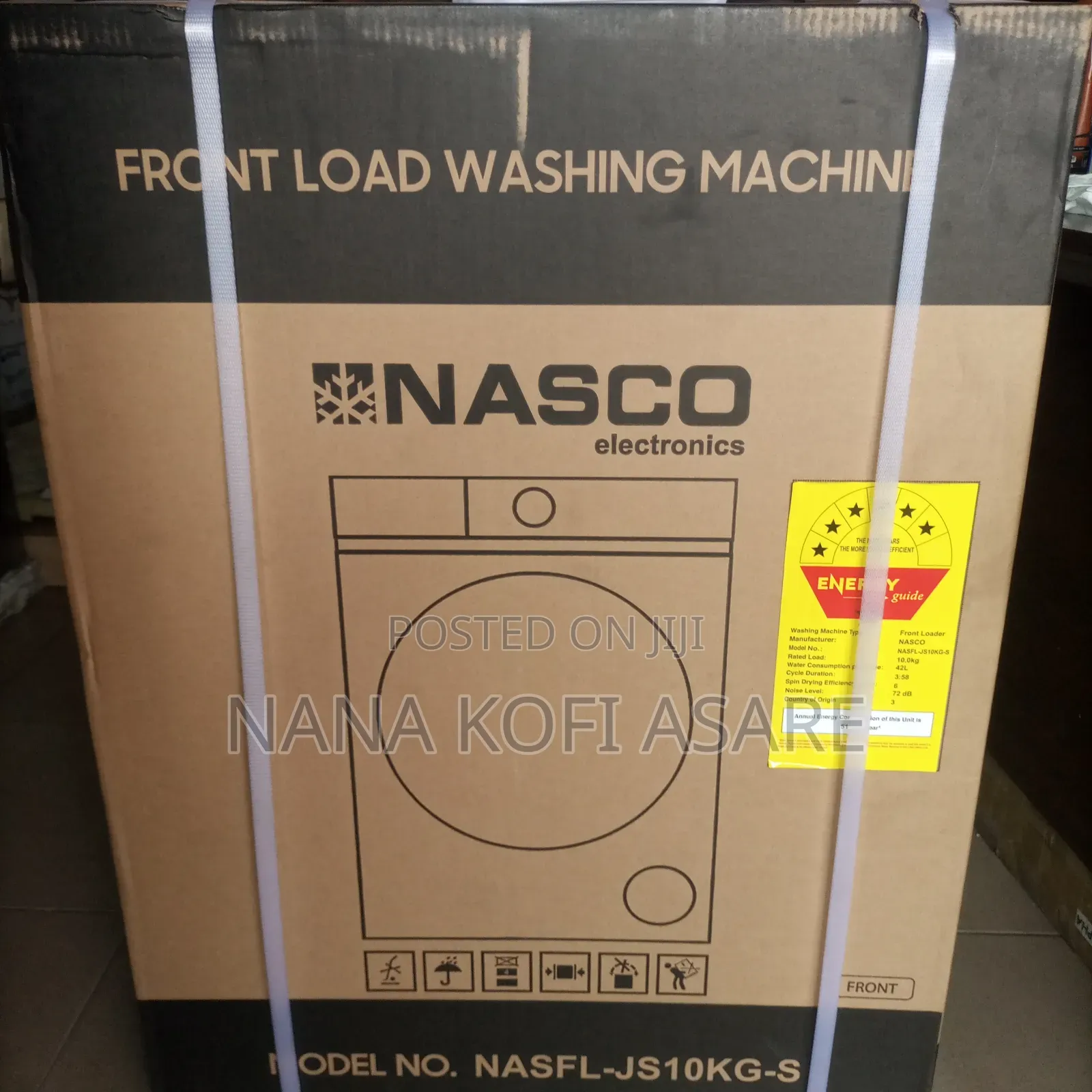 Nasco 10kg Front Load Washing Machine