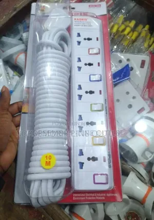 5 Switch Plugs 10m Cable Extension Cord