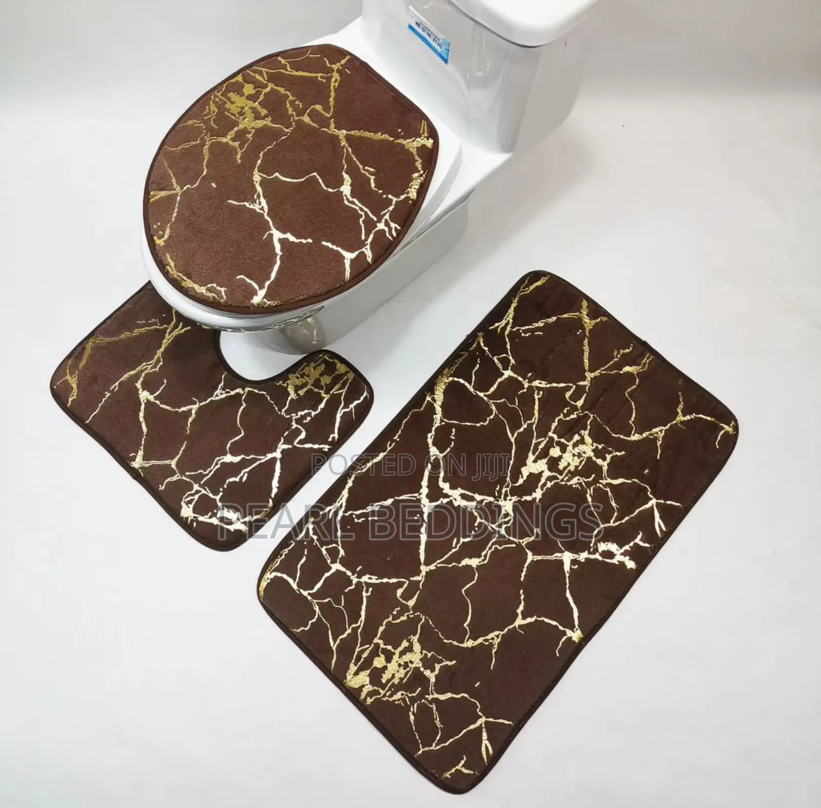 3pcs Non Slip Bathroom Mat Set Available in Stunning Designs