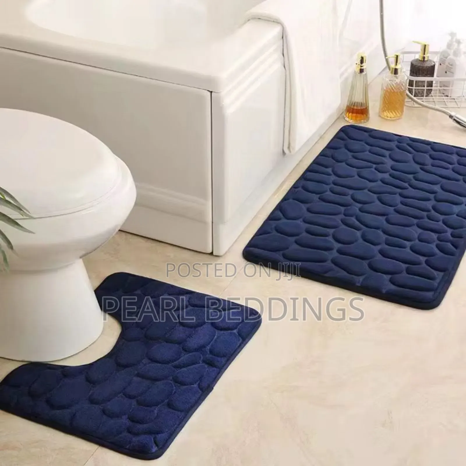 3pcs Non Slip Bathroom Mat Set Available in Stunning Designs