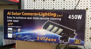 4g Streetlight Solar Ai Camera +Lighting 2 in 1 4g Solar Camera 450w