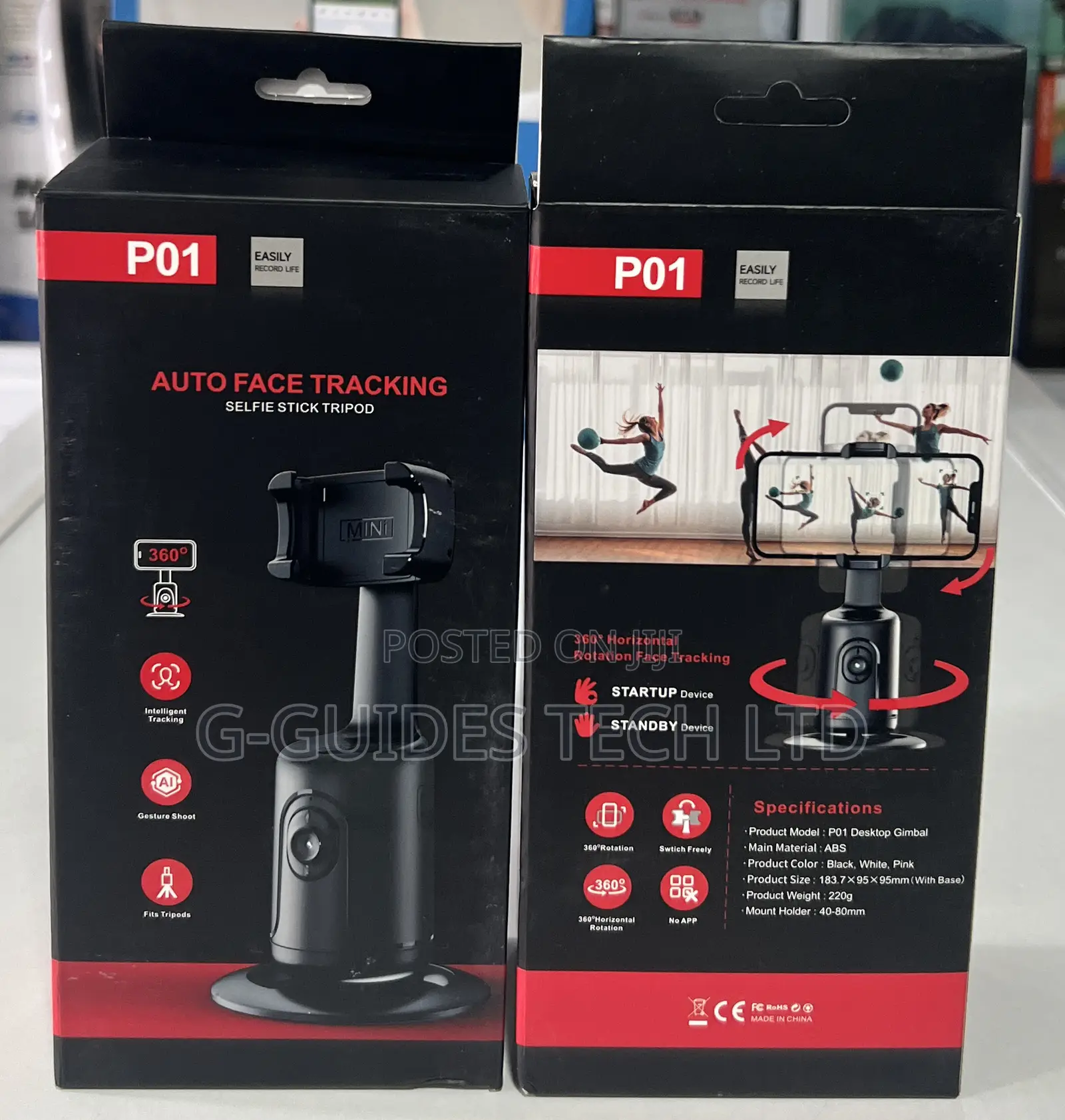 P01 Auto Face Tracking Selfie Stick Tripod, P01 Gimbal