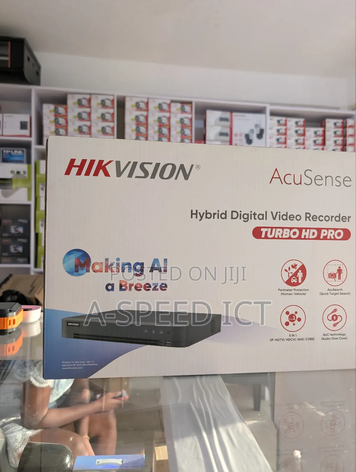 8ch Hikvision 1080p 1u H.265 Acusense Dvr(Up to / 5mp)