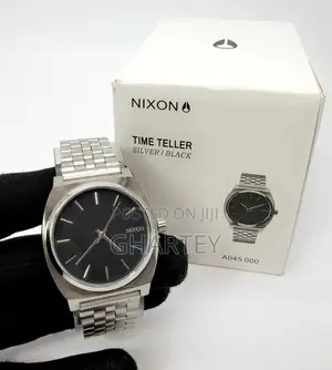 Nixon Time Teller Analog Watch || Silver