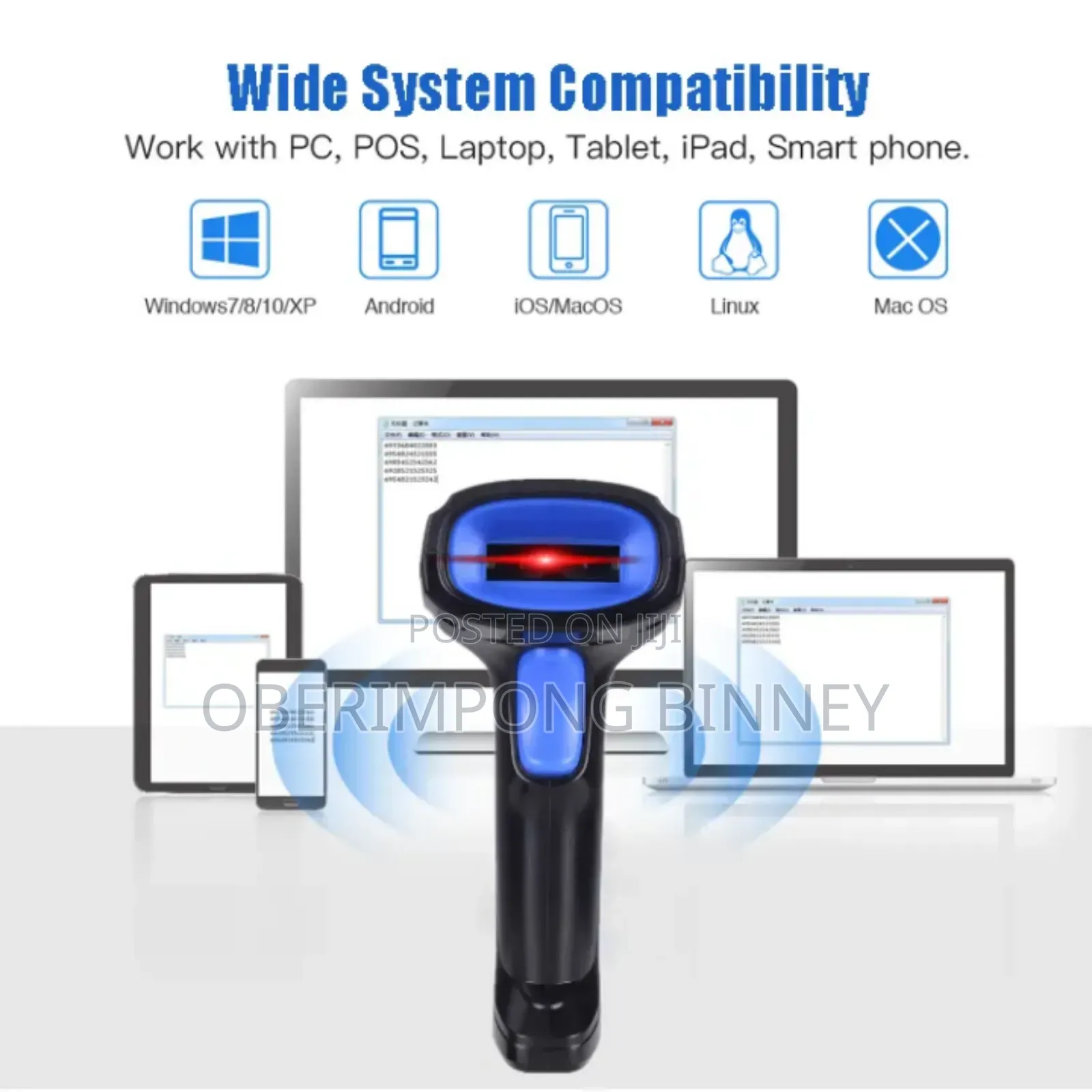 Barcode Rechargeable Wireless/Usb Handheld