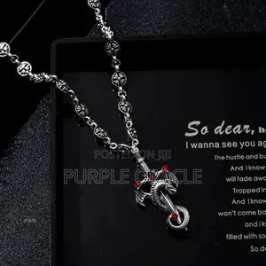 Photo - Sleek Silver Tone Men's Necklace