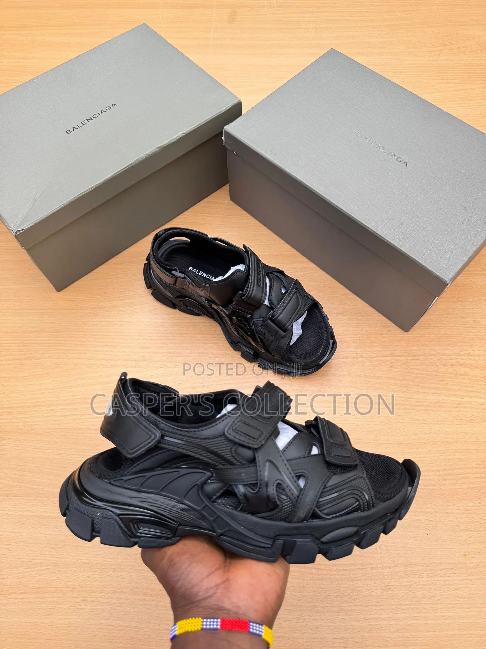 Balenciaga Track Sandals (Black)
