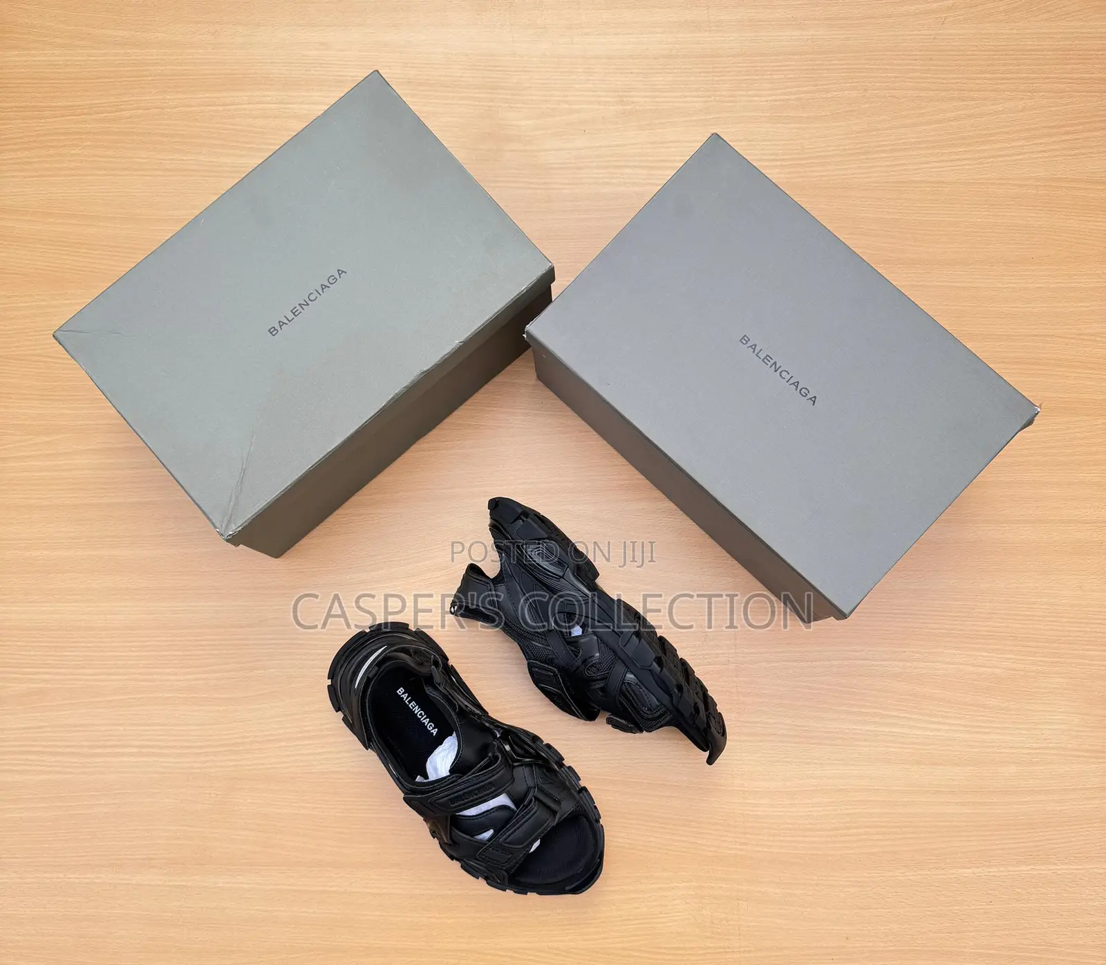 Balenciaga Track Sandals (Black)