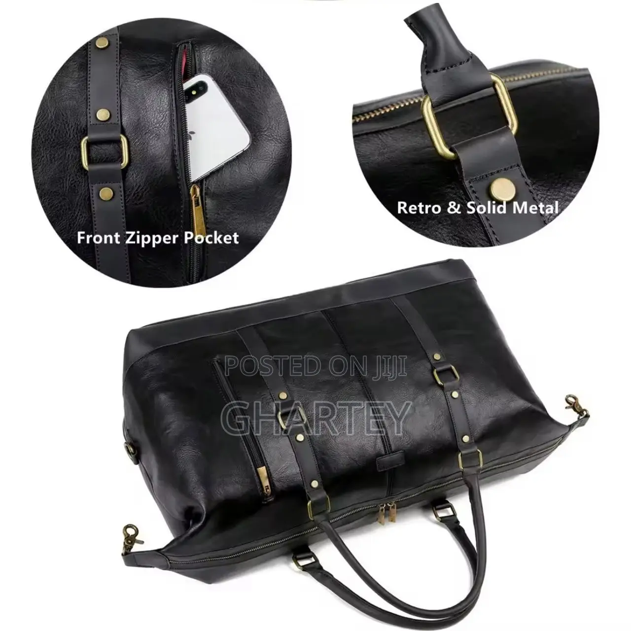 Quality Waterproof Material Duffle Bag || Black