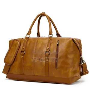 Photo - Quality Waterproof Leather Material Duffle Bag || Brown