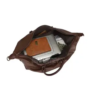 Quality Waterproof Leather Material Duffle Bag || Coffee