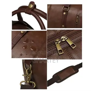 Quality Waterproof Leather Material Duffle Bag || Coffee