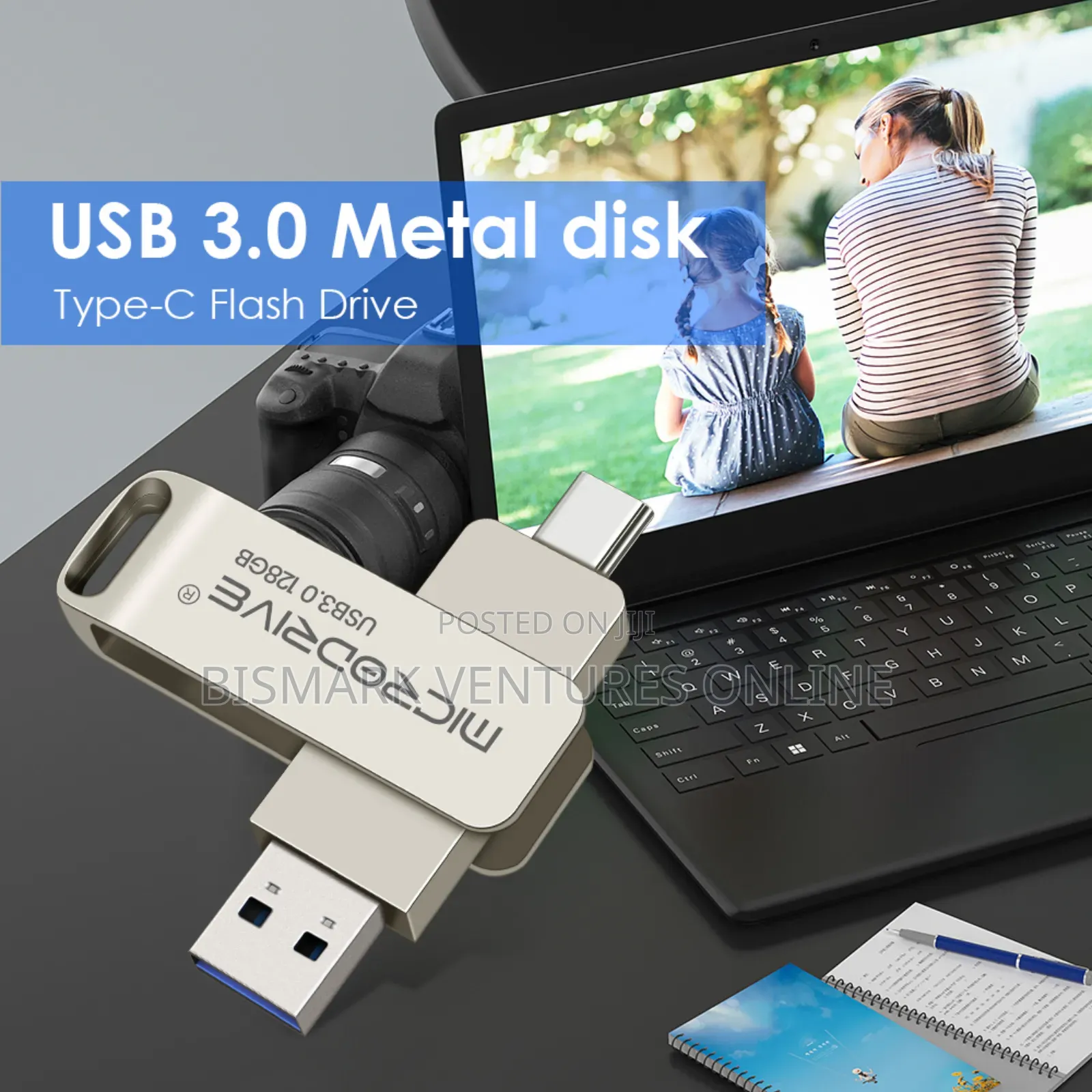 2 in 1 Otg 128g Pen Drive Metal