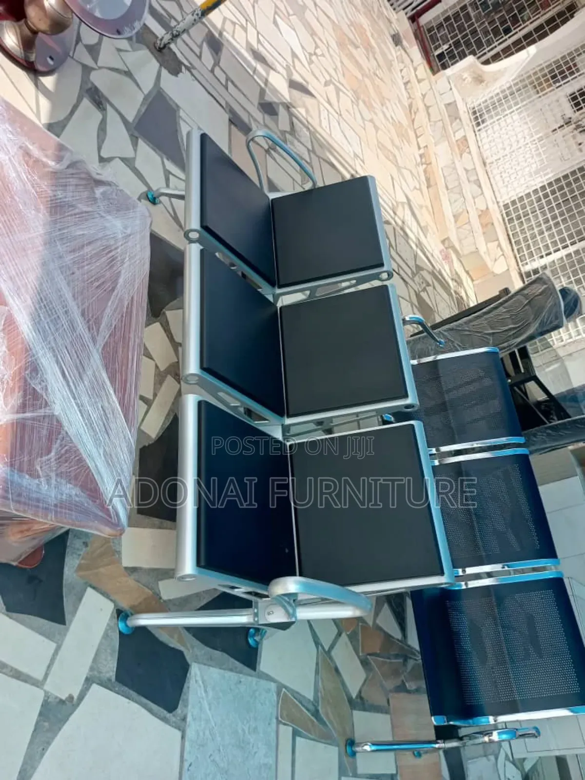 3 in 1 Reception Chair Gum (Ash and Black)