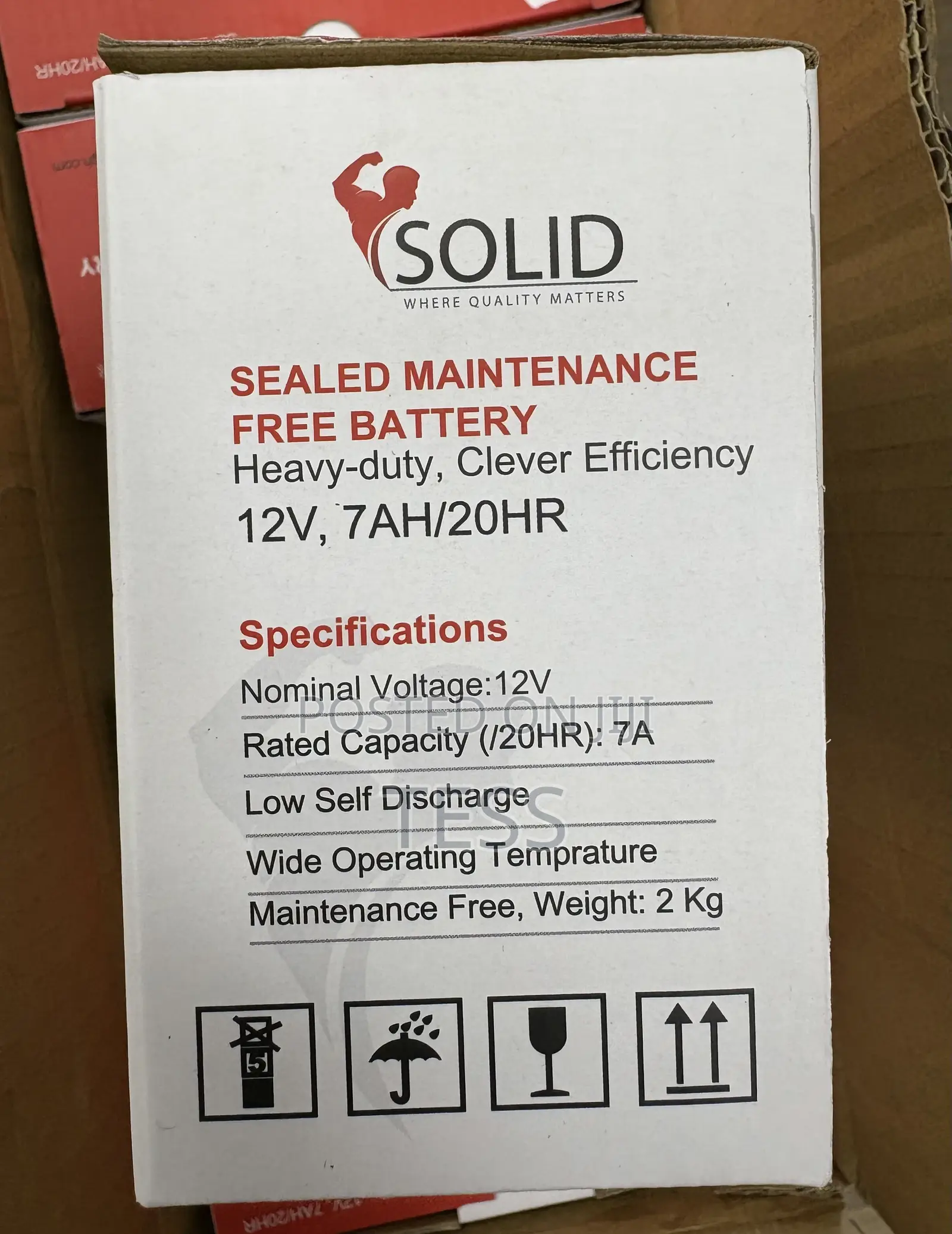 Solid Ups Battery 7ah Lead Acid