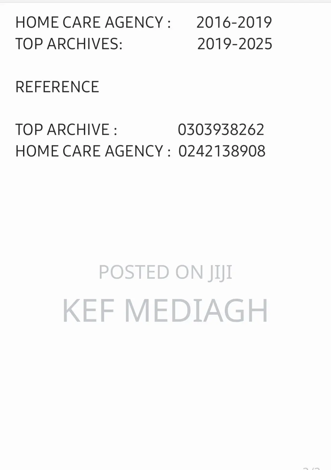 Childcare Babysitting CV
