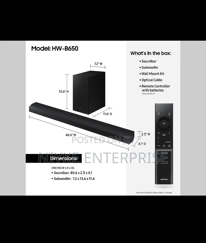 Samsung Hw-b650 3.1ch Soundbar