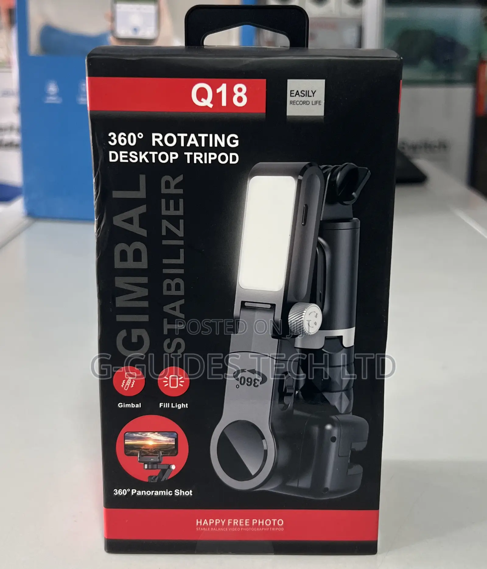 Q18 Gimbal Stabilizer 360 Rotating Desktop Tripod