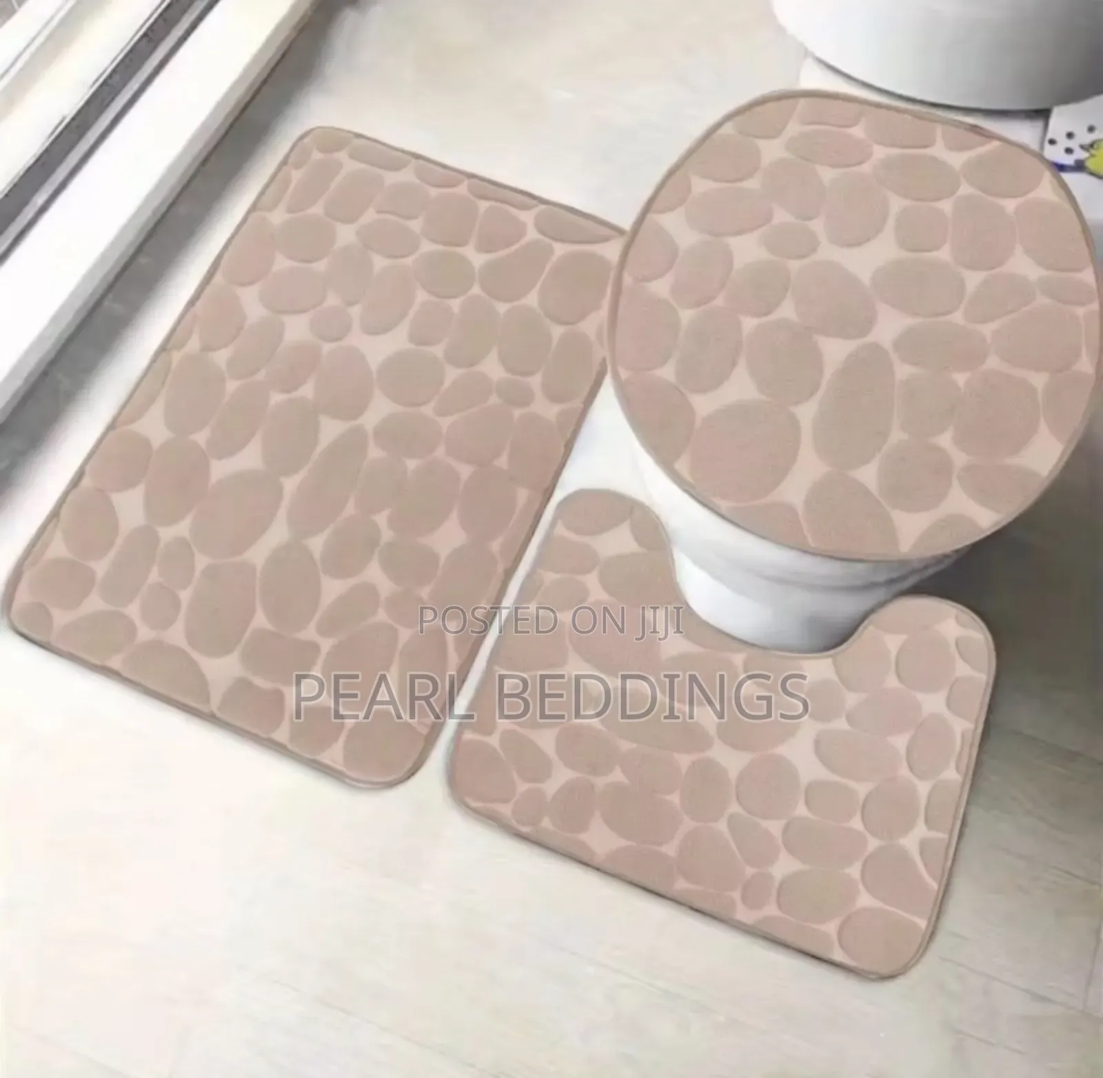 3pcs Non Slip Bathroom Mat Set Available in Stunning Designs