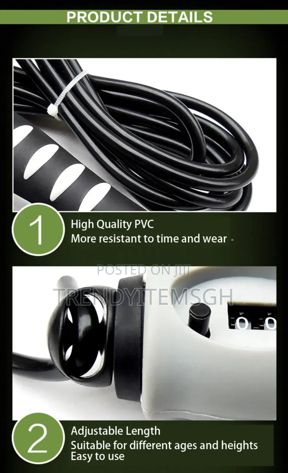 Durable Adult Kids Jump Rope Counting Skipping Rope