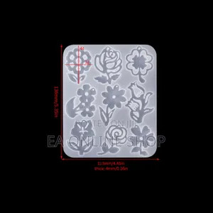 Leaf Flowers Pendent Earring Silicone Molds for Epoxy Resin