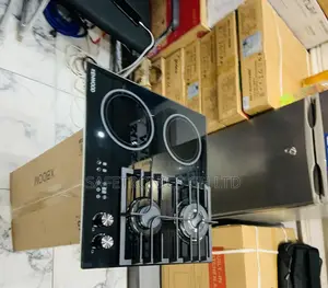 Premium Black 60cm Built in Ceramic 2 Gas 2 Electric Cooker