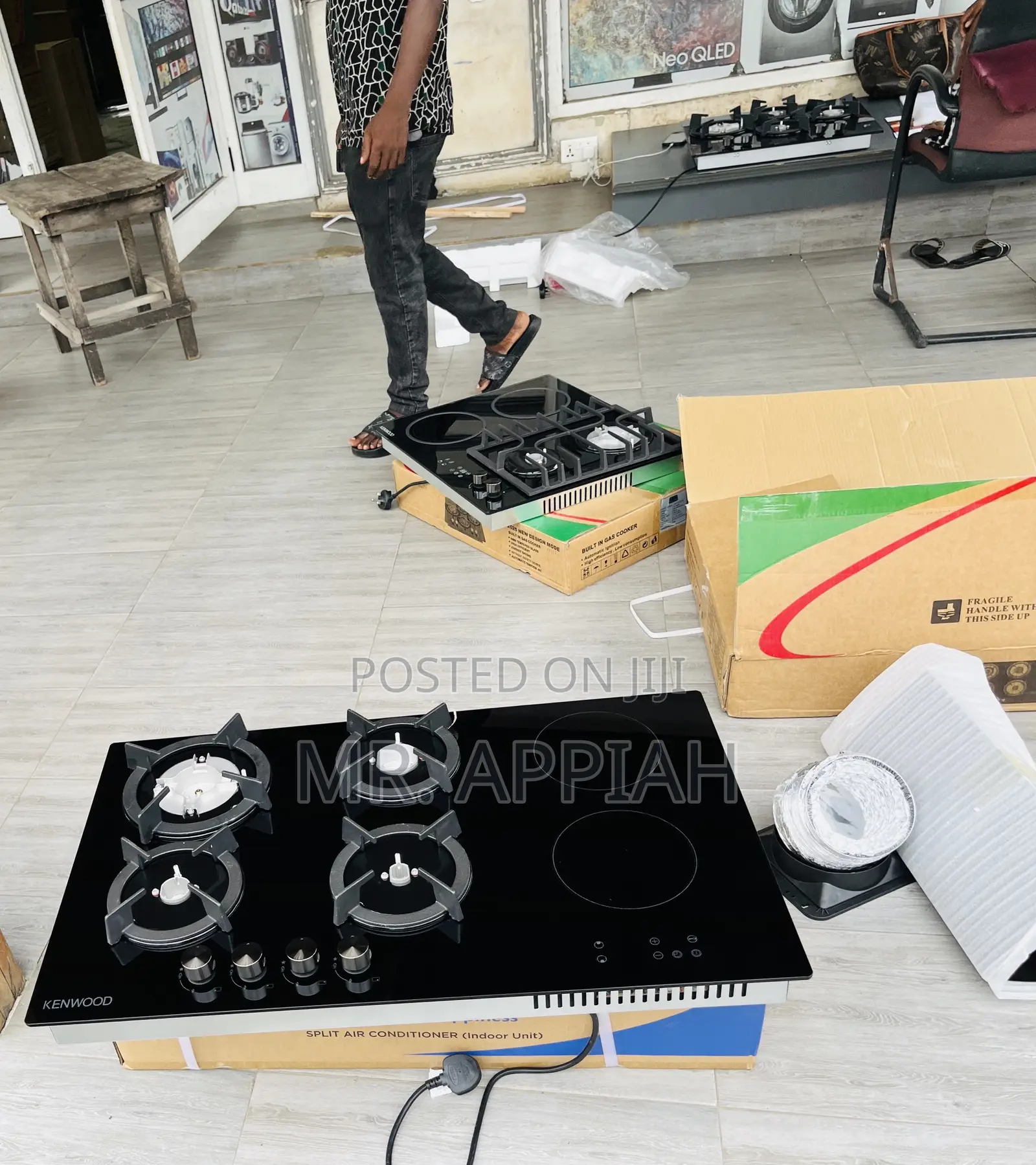 Original Kenwood 90cm Inbuilt 4electric + 2gas Glass Hob