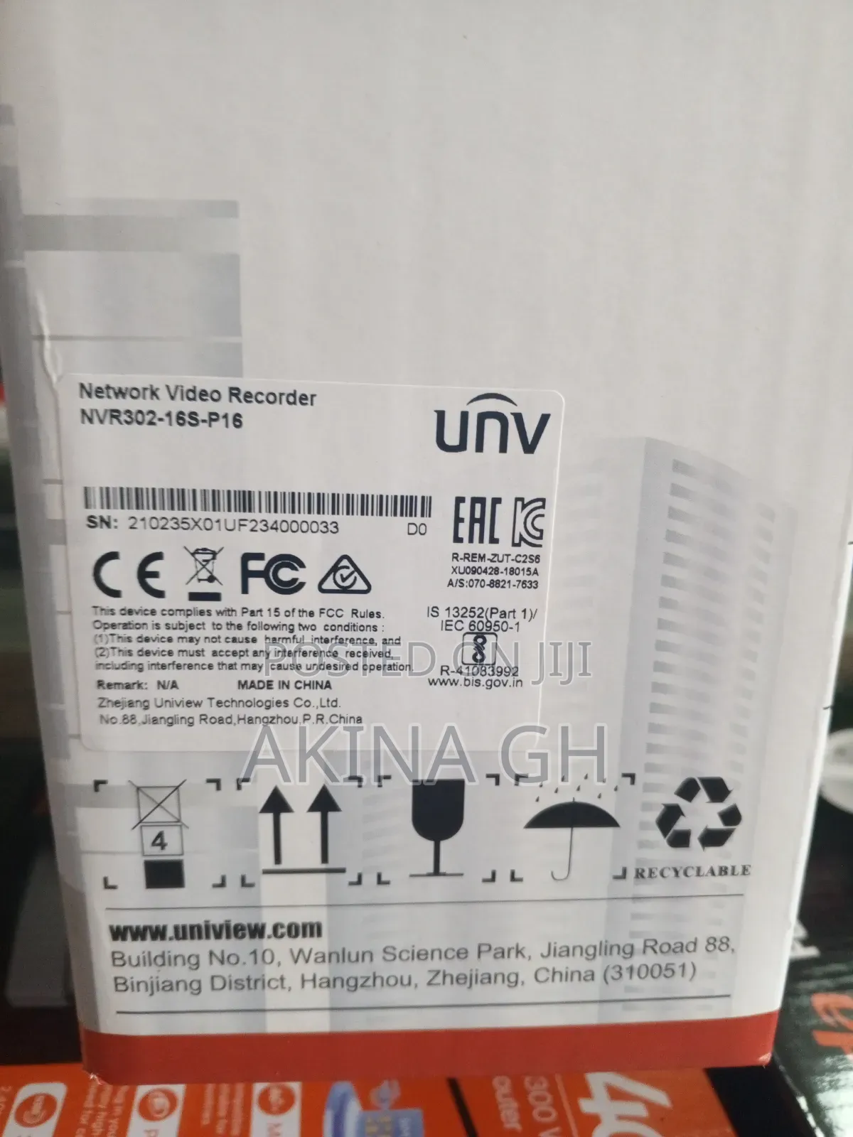 Uniview Unv 16ch Poe NVR Nvr302-16s-P16
