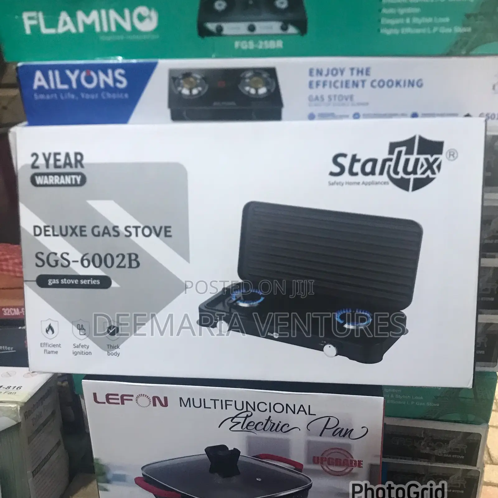 Starlux 2 Burner Deluxe Gas Stove (Sgs-6002b)
