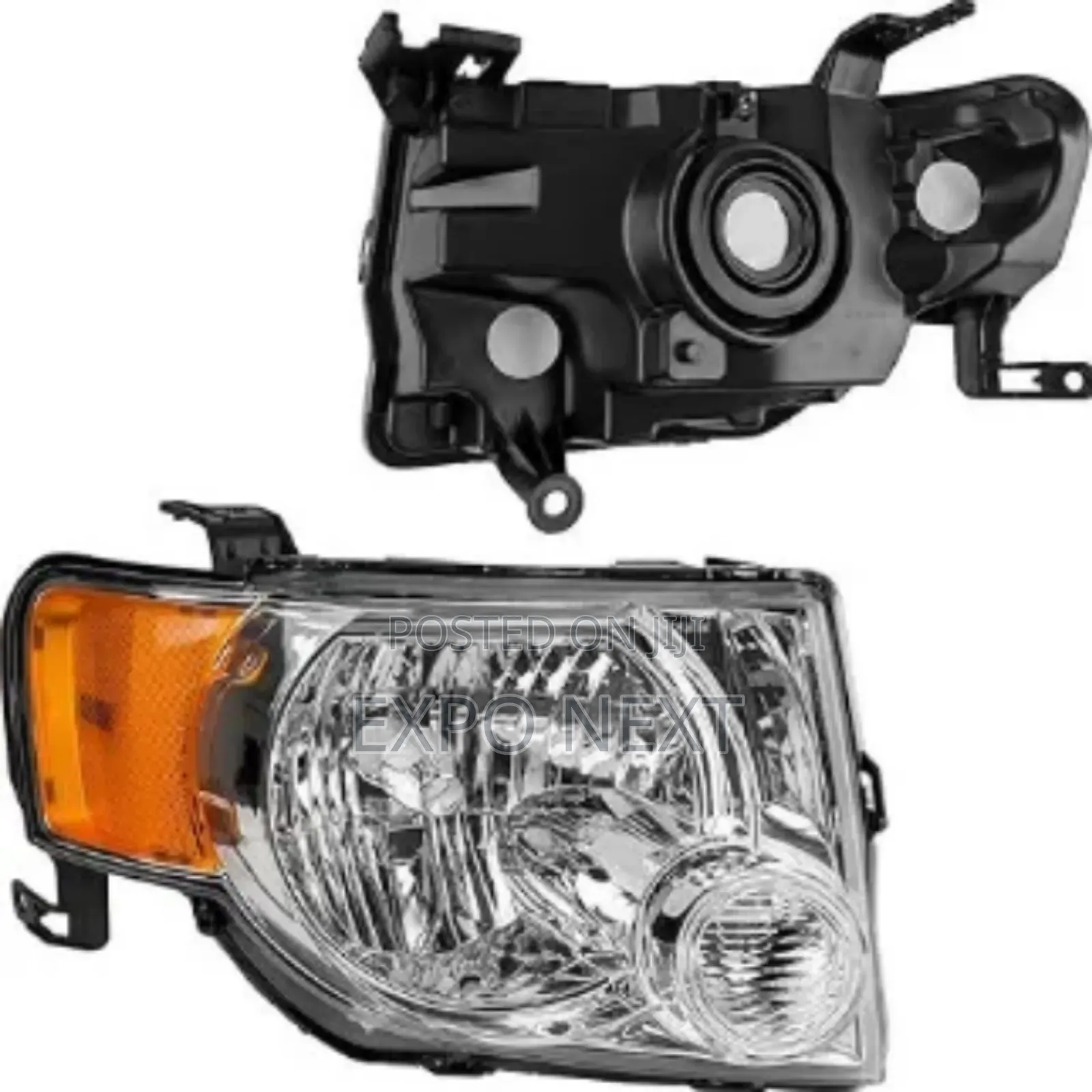 thumbnail interactive-video image 1 of Front Headlight Assembly Set Left + Right For 2008-2012 Ford Escape – Halogen Reflector Chrome Housing By ECCPP 1 of 5