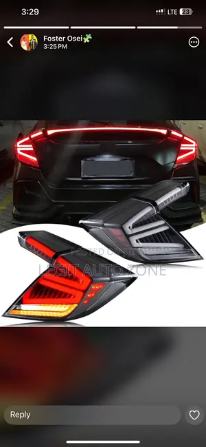 Honda Civic 2016,2017,2018,2019 Spec Taillights