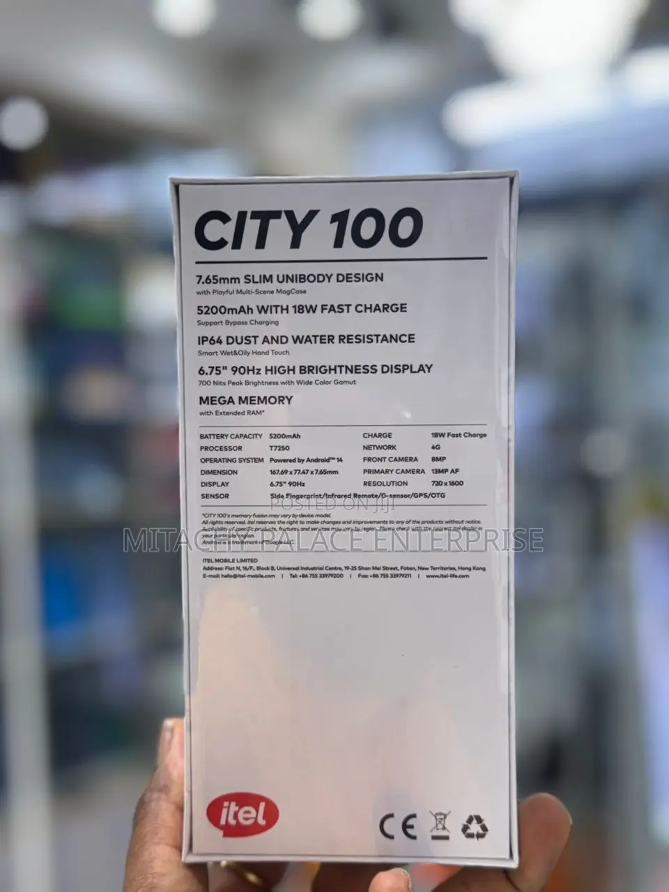New Itel City 100 128 GB Gray
