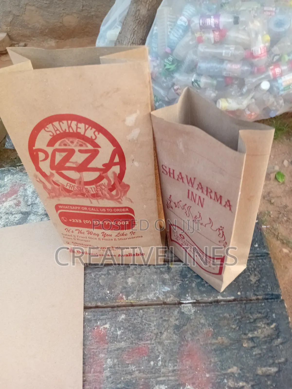 Brown Pizza and Sharwama Bags