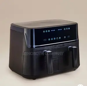 George Home 10 Litre Black Dual Drawer Digital Air Fryer