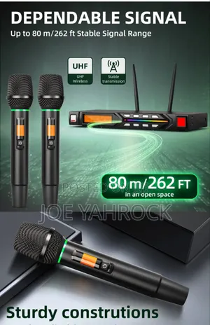 Original 2 In 1 Uhf Cordless/Wireless Mic 100m